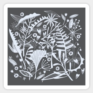 Abundance Foliage Silver Sticker